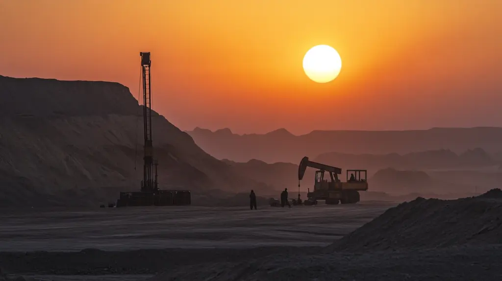 Crude Oil Rohölpreise Ölfeldarbeiter bei der Arbeit