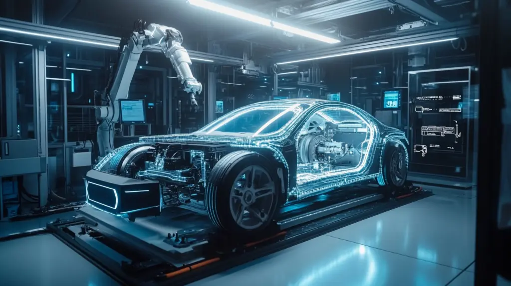Volkswagen VW Herausforderungen Autofabrik mit Robotern