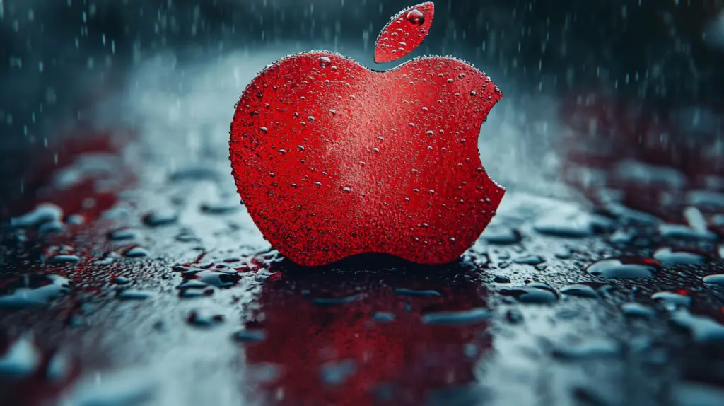 Apple Logo in rot Bybit, KuCoin und Bitget japanischen App Store entfernt Krypto Börsen Apps