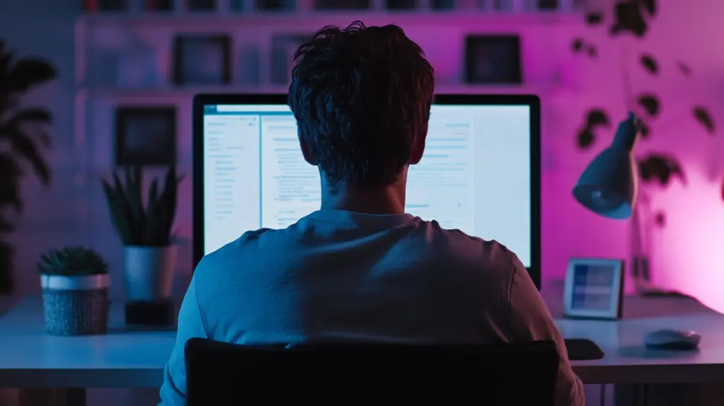 besorgter Benutzer sitzt vor einem Computerbildschirm Datenschutz DeepSeek